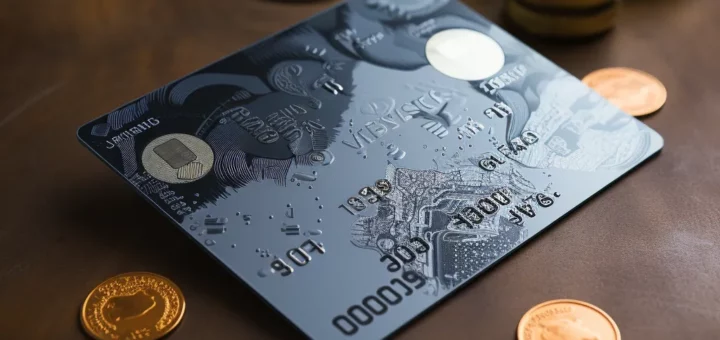 фото кредитная карта и монеты